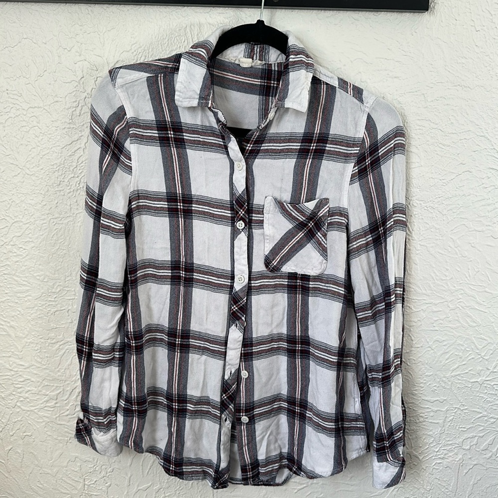 Beachlunchlounge plaid blouse